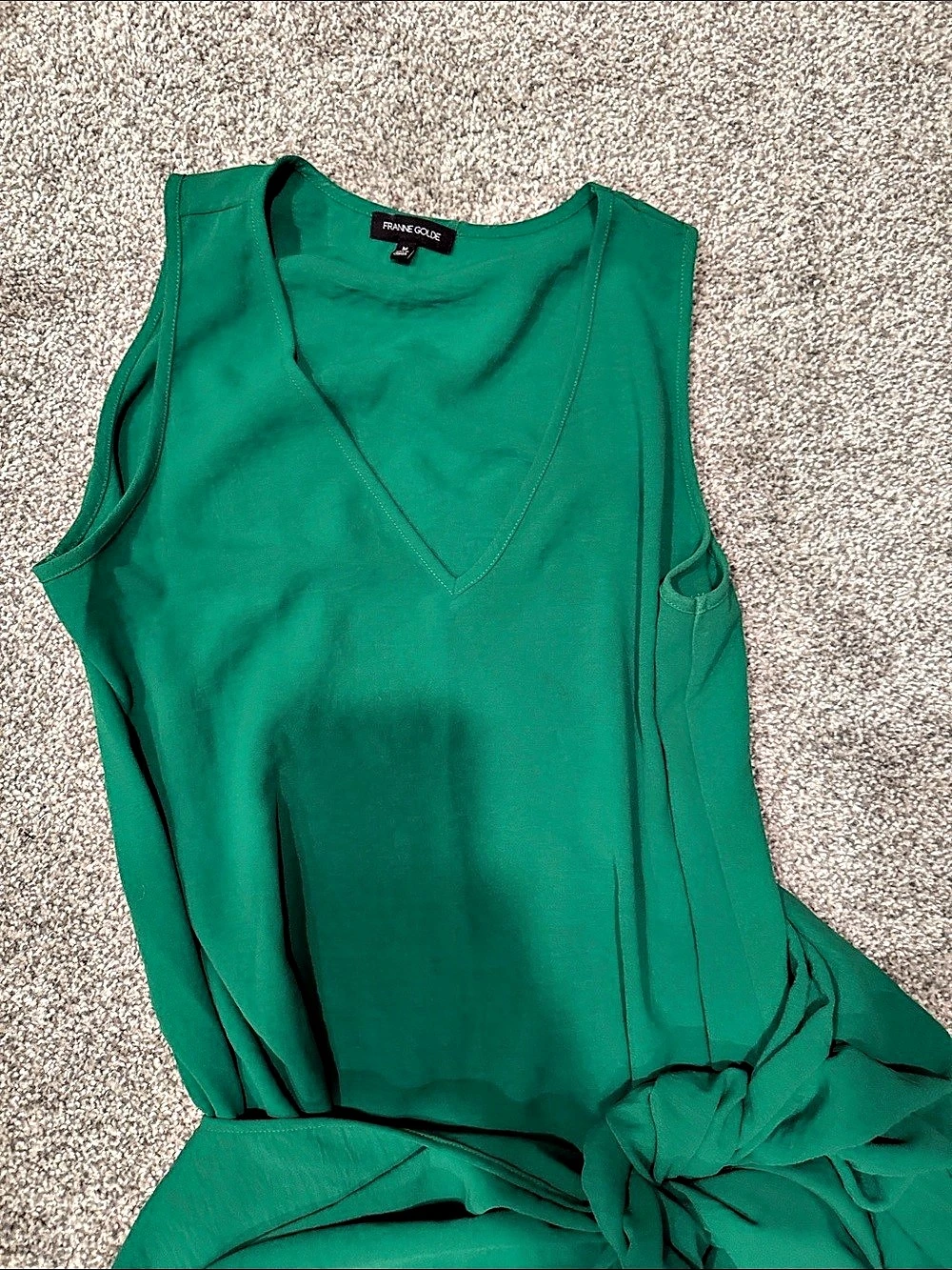 Franne Golde Seaside Maxi Dress Silk Green Small — image 4 of 8
